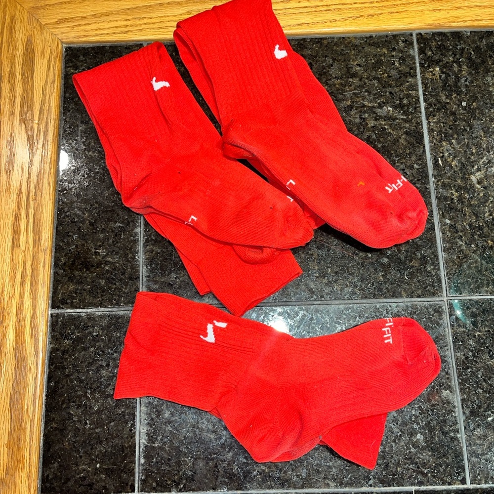 Nike Red Soccer Socks